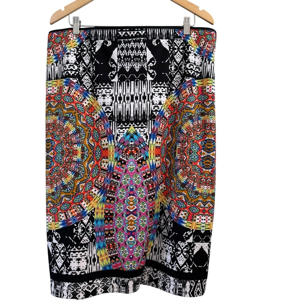 Bisou Bisou Michele Bohbot Stretchy Skirt Colorful Wearable Art Women’s Size 3X